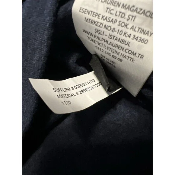 XL RLX Ralph Lauren Quarter Zip Hoodie with Collar Womens Navy Blue Wicking Soft - Picture 8 of 10